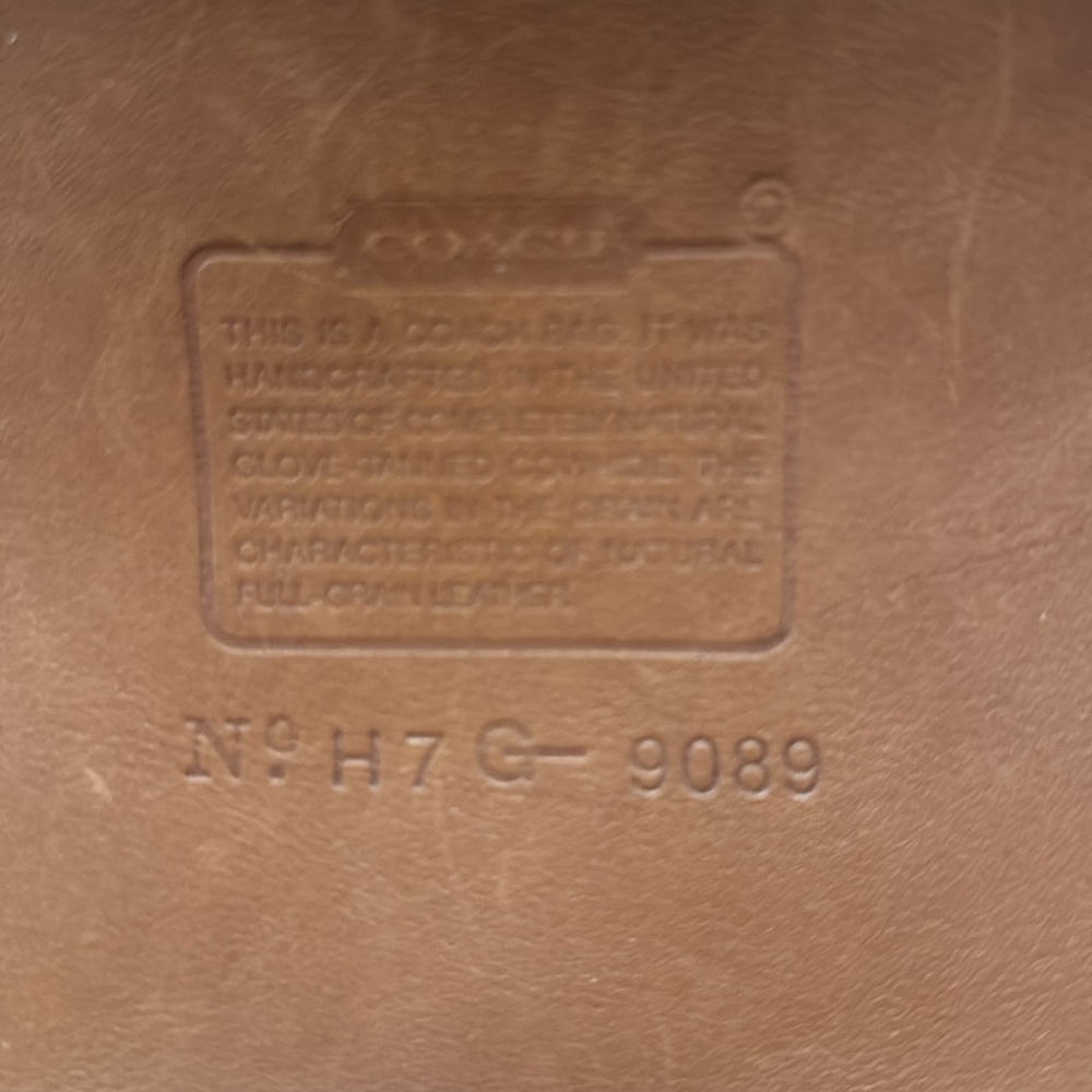 Vintage Coach Asheville zip 9089 British tan dome bowler - Picture 11 of 16